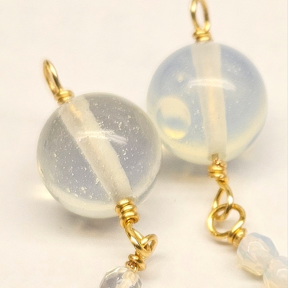 Opalite Beaded Earrings - Picture 5 of 7